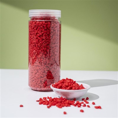 Röda dekorativa stenar