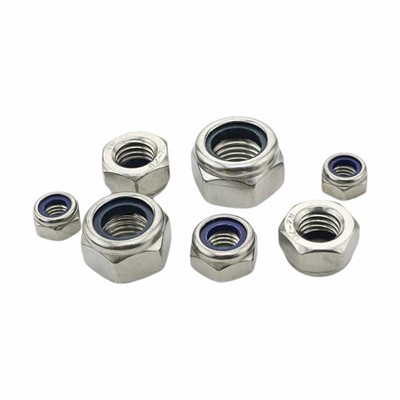 Rostfritt stål Nyloninsatslåsmutter